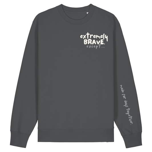 The Doodled Mess ‘extremely brave except…’ Sweatshirt 100% organic cotton