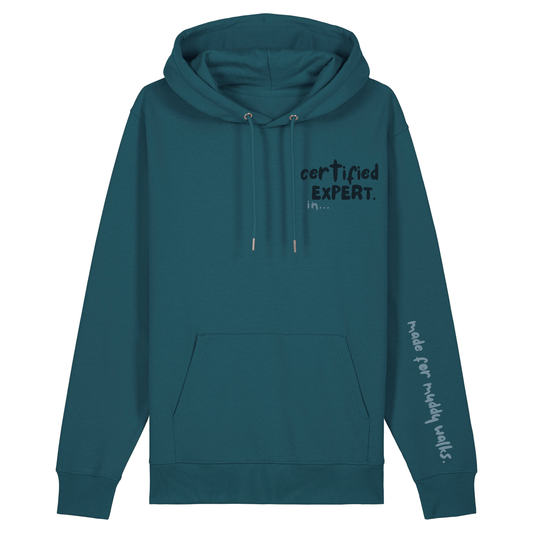 The Doodled Mess 'certified expert in…’ Hoodie 100% organic cotton