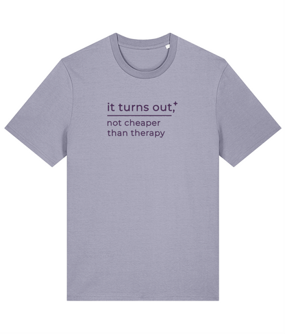 'cheaper than therapy' slogan t-shirt slogan t-shirt with breed-specific outline
