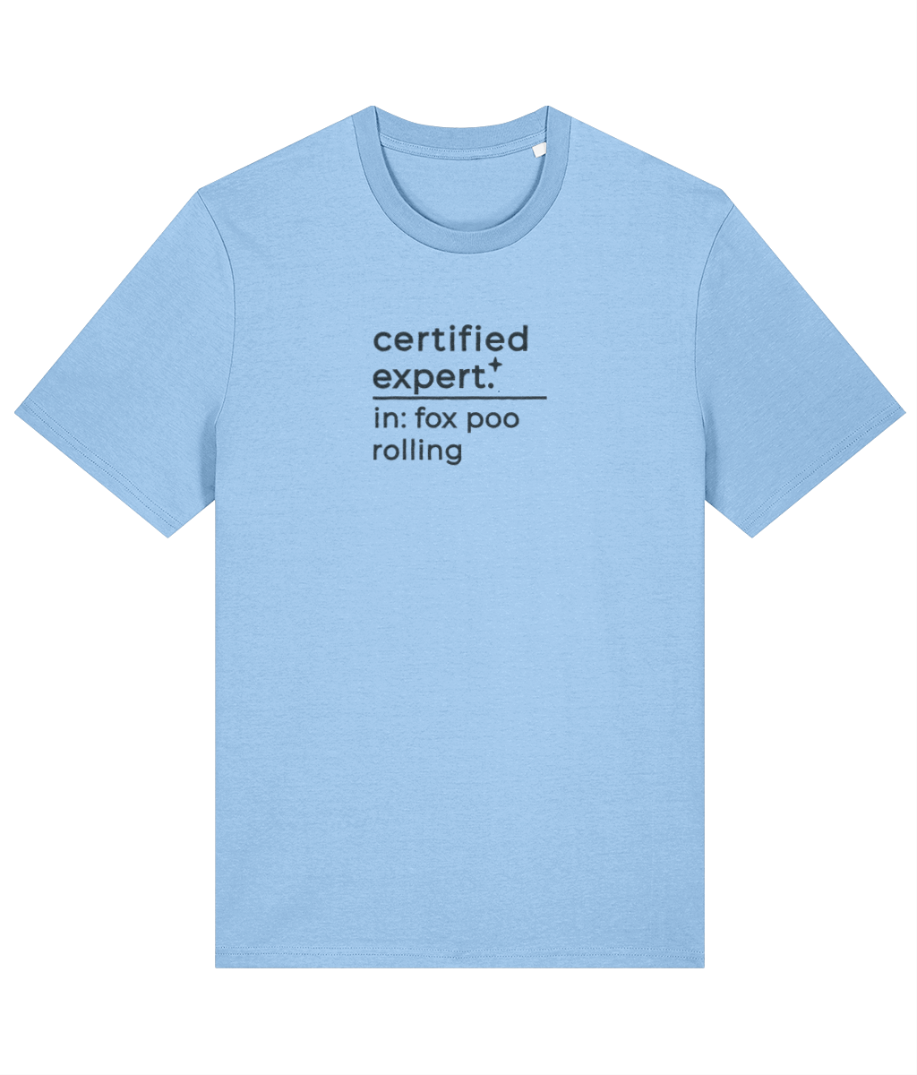 'certified expert' customisable dog owner slogan t-shirt with back detail outline drawing