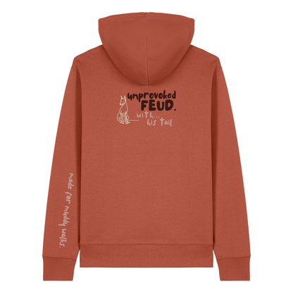 Finish Your Slogan ‘unprovoked feud with…’ personalised Hoodie 100% organic cotton with breed-specific customisation