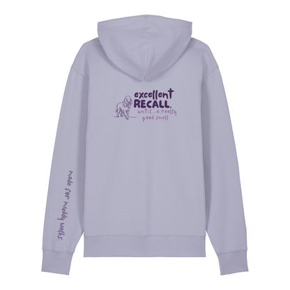 Finish Your Slogan ‘excellent recall until…’ personalised Hoodie 100% organic cotton with breed-specific customisation