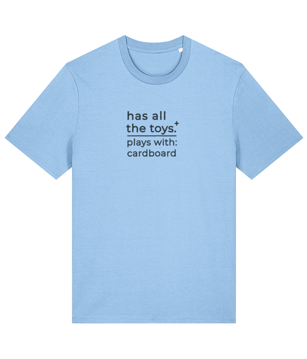 'all the toys' customisable dog owner slogan t-shirt with back detail outline drawing