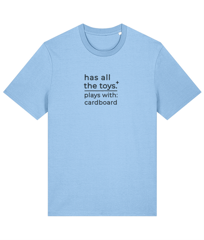 'all the toys' customisable dog owner slogan t-shirt with back detail outline drawing