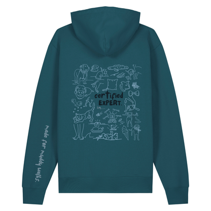 The Doodled Mess 'certified expert in…’ Hoodie 100% organic cotton
