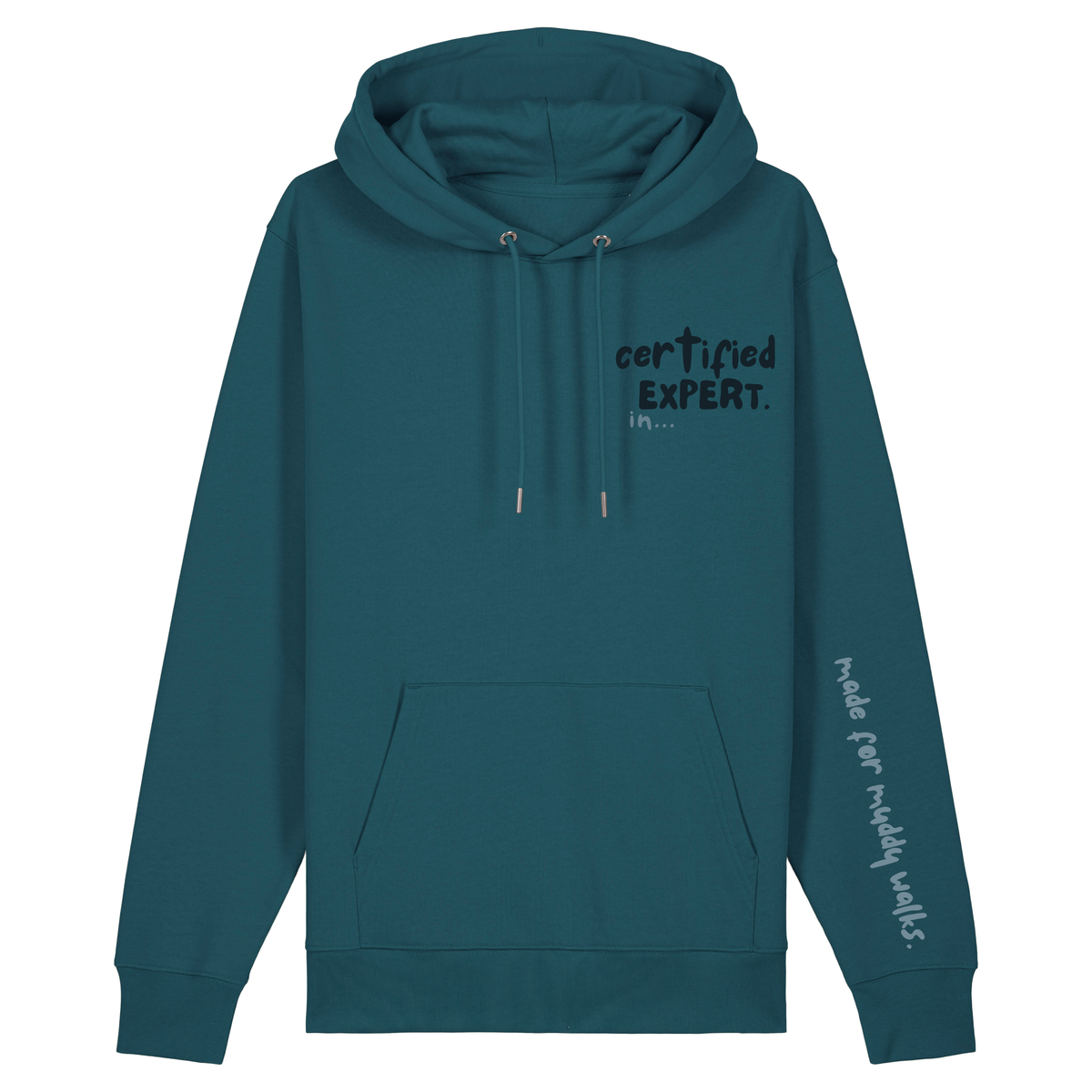 The Doodled Mess 'certified expert in…’ Hoodie 100% organic cotton