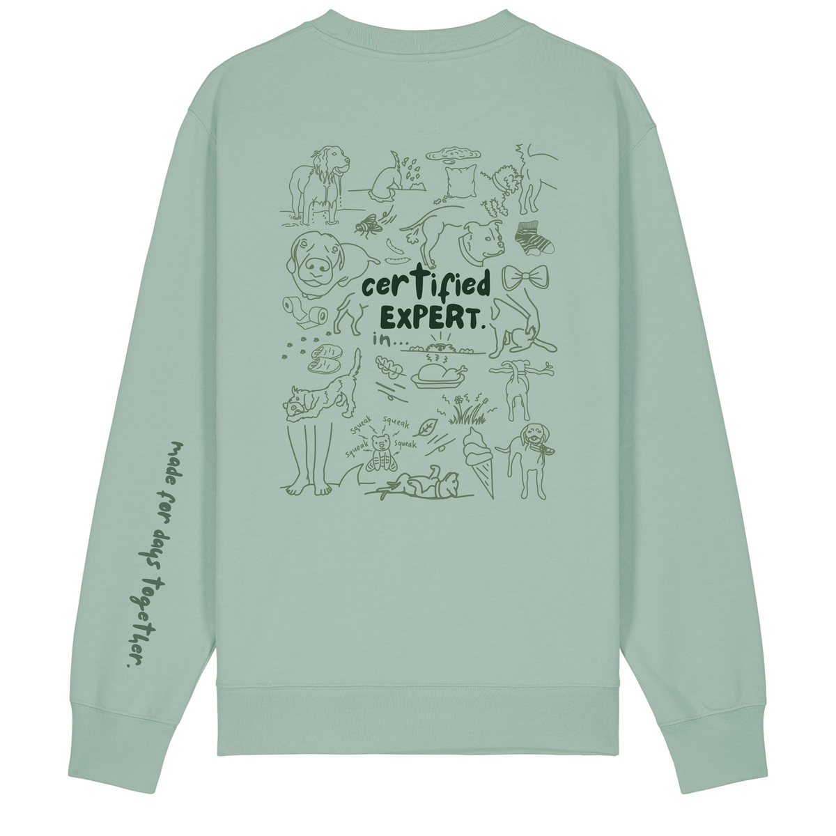 The Doodled Mess 'certified expert in…’ Sweatshirt 100% organic cotton