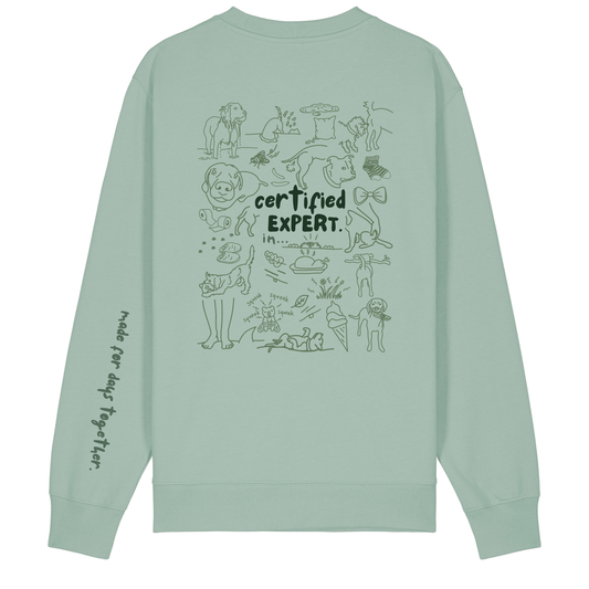 The Doodled Mess 'certified expert in…’ Sweatshirt 100% organic cotton