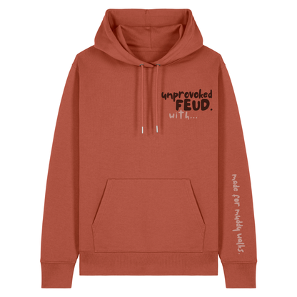 The Doodled Mess 'unprovoked feud with…’ Hoodie 100% organic cotton