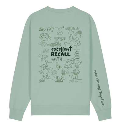 The Doodled Mess 'excellent recall until…’ Sweatshirt 100% organic cotton