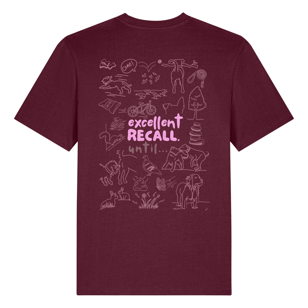 The Doodled Mess ‘excellent recall until…’ t-shirt 100% organic cotton