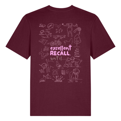 The Doodled Mess ‘excellent recall until…’ t-shirt 100% organic cotton