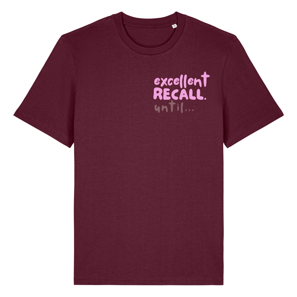 The Doodled Mess ‘excellent recall until…’ t-shirt 100% organic cotton