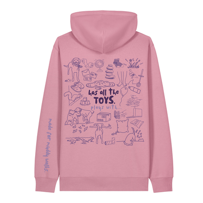 The Doodled Mess 'has all the toys, plays with…’ Hoodie 100% organic cotton