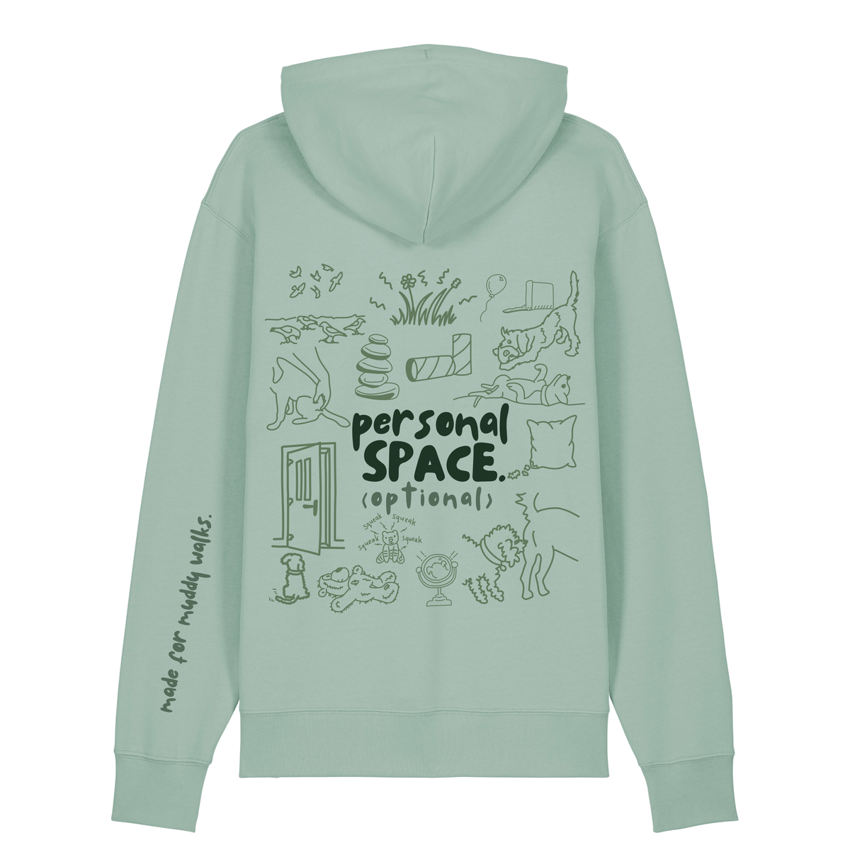 Build Your Mess Customised Slogan and Doodle Hoodie 100% organic cotton