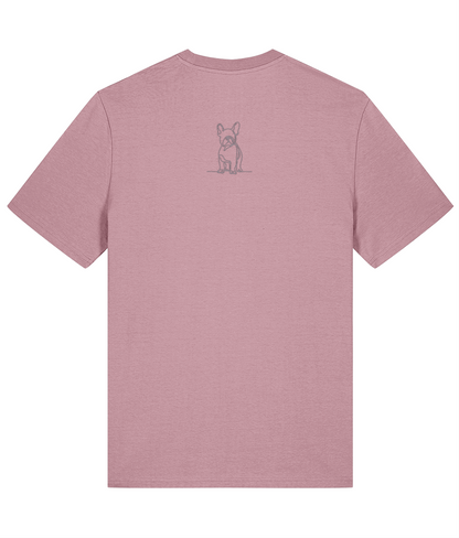 'excellent recall' customisable dog owner slogan t-shirt with back detail outline drawing