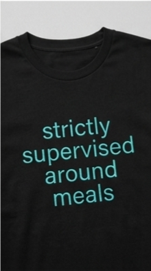 strictly supervised meals embroidered unisex t-shirt customisable